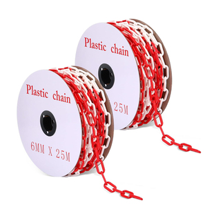 נראות גבוהה שרשרת קונוס עם נראות גבוהה שרשרת מחסום פלסטיק שרשרת קישור בטיחות עמיד בפני מזג אוויר מפלסטיק - Product Image 1