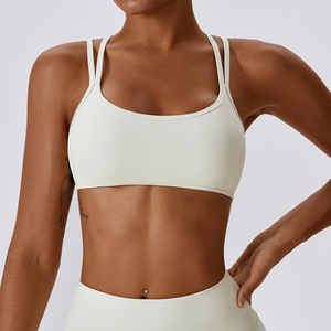 Vêtements pour femmes 2023 dos croisé sport soutien-gorge dos nu séchage rapide sous-vêtements de course nu Fitness Yoga soutien-gorge dos nu - Product Image 2