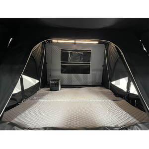 Tente de toit rigide SNDN 4x4 à ouverture latérale, tente de toit compacte pour voiture, tente de toit rigide <span class=keywords><strong>en</strong></span> aluminium avec échelle de 2,3 m et LED - Product Image 5