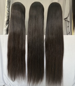 40inch Frontal High Density <b>Wig</b> Long <b>Wigs</b> Straight Body Water Wave Virgin Indian Hair for Lace HD 250% Density - Product Image 2
