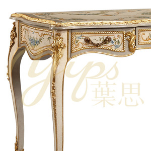 Yips-Mesa de escritorio para sala de estudio con patrón de rosas pintadas a mano, Serie de rosas <span class=keywords><strong>azules</strong></span>, modelo de estudio - Product Image 4