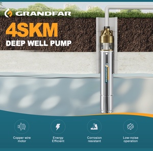 GRANDFAR AC 220V Stainless Steel High Water <b>Pump</b> <b>Submersible</b> Large Flow Copper Wire Deep Well 4SKm100/4SKM200/4SKM200 High Press - Product Image 4