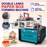 Machine automatique haute stabilité pour boîtes à lunch en carton, production de 20 à 50 pièces minimum, pour la livraison de kits repas, l'emballage et l'utilisation en magasin.