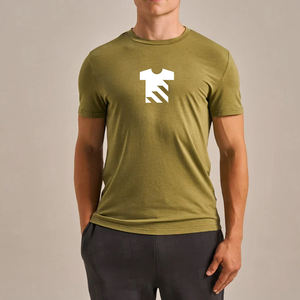 Wholesale Cut And Sew Soft Bamboo Fiber <b>Muscle</b> Fit Screen Print Comfortable Custom Cotton <b>T</b> <b>Shirts</b> For <b>Men</b> Low Price - Product Image 3