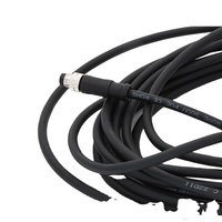 Câble blindé droit KRONZ M12 mâle 4 broches 5m, connecteur PVC pré-moulé IP67, connecteur circulaire pour automatisation industrielle