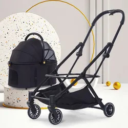 Pet <b>Trolley</b> Transparent Direct <b>Dog</b> Stroller Luxury 4 Wheels Pet for Cat <b>Dog</b> Show Manufactory Detachable - Product Image 5