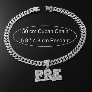 Collar de Moda con Colgante de Letra para Hombre, Diseño Hecho a Mano, Chapado en Oro y Plata, Estilo Hip Hop, Venta al por Mayor - Product Image 5