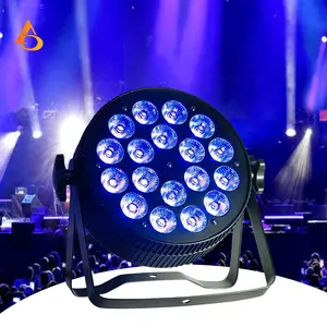 Điều khiển từ xa phẳng Par 18PCS 12W 15W 18W dẫn ánh sáng cho sân khấu DJ Câu lạc bộ disco chiếu sáng tổ chức sự kiện hiển thị