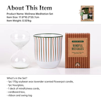 BespritGift Vente en gros Bougie parfumée Get-Well de qualité supérieure Articles cadeaux Ensemble de méditation pour le bien-être Ensembles de soins personnels