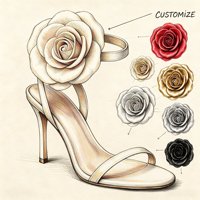 Sandales personnalisées populaires à talon aiguille, à enfiler, à bride cheville, à motif floral, pour l'été, l'automne et l'hiver, style européen et américain