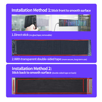 Letrero LED 16*96, Pantalla LED Flexible, Portátil, Ecológica, con USB, Resistente al Agua IP65, Panel de Visualización LED para Decoración