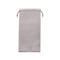 Pochette en velours noir flocage simple face avec cordon de serrage, emballage pour bijoux et écouteurs, directement de l'usine