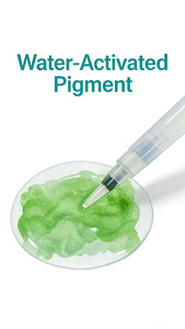 Kit de voyage <span class=keywords><strong>aquarelle</strong></span> Premium 12/24 couleurs, ensemble de peinture solide demi-palettes pour artiste, pinceau, papier, boîte cadeau en métal 3 ml - Product Image 3
