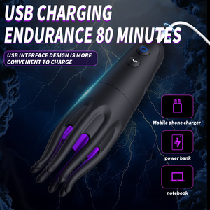 Trainer Penieno a Elettrostimolazione Masturbatore Maschile <span class=keywords><strong>Vibratore</strong></span> per <span class=keywords><strong>Pene</strong></span> 10 Modalità di Vibrazione Stroker Maschile Avvolgente a 360° Giocattoli Sessuali per Adulti Uomo - Product Image 6