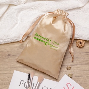 Luxury Quality Reusable Drawstring <strong>Satin</strong> Gift Bag Pouch for Hair Wigs Cosmetic Jewelry Lingerie &amp; Textile Dust-Free Packaging - Product Image 1