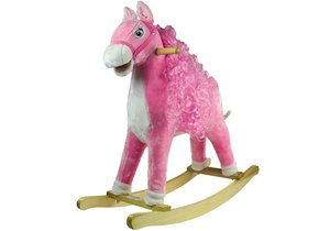 ICTI audit Nouvelle couleur rose CHAUD en peluche <span class=keywords><strong>cheval</strong></span> <span class=keywords><strong>à</strong></span> <span class=keywords><strong>bascule</strong></span> FL090-P-W avec roues - Product Image 2