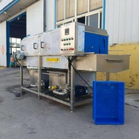 Machine de lavage et de séchage à haute pression à eau chaude personnalisée pour moules à gâteaux, plateaux de cuisson, caisses, paniers et boîtes, pour boulangeries et usines alimentaires
