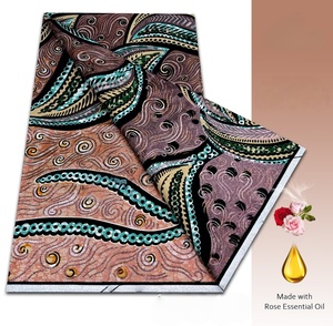 <span class=keywords><strong>Tessuto</strong></span> Africano Stampa Wax Dorata Grand Super Veritable 100% Morbido Cotone Reale Hollandais Olandese Ankara per Cucito - Product Image 6