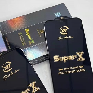 ฟิล์มกันรอยกระจกนิรภัย Super X คุณภาพสูง ขายดี ปี 2023 สำหรับ iPhone 14 Pro Max 14 12 13 9H ฟิล์มกระจกนิรภัยโค้งขนาดใหญ่พิเศษ - Product Image 5