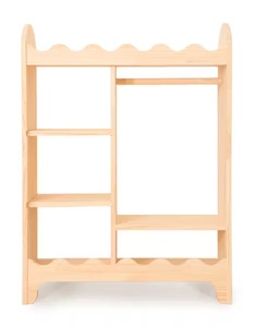 Legno del bambino guardaroba Montessori cremagliera abbigliamento guardaroba abbigliamento portaoggetti per bambini - Product Image 3