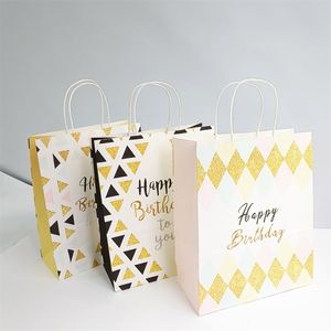 Bolsas de Regalo de Papel Kraft Blanco de 16*8*22cm para Fiestas de Cumpleaños, Bolsas para Dulces y Regalos para Niños y Niñas, para Manualidades y Velas - Product Image 5