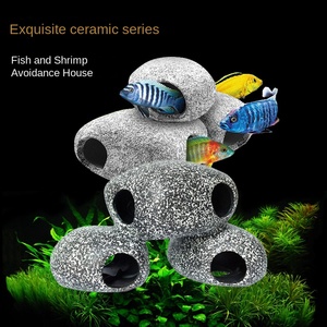 Esferas <span class=keywords><strong>de</strong></span> Cría para Peces y Camarones, Rocas <span class=keywords><strong>de</strong></span> Cerámica, Refugio <span class=keywords><strong>de</strong></span> <span class=keywords><strong>Piedra</strong></span> para Cíclidos, Cueva, Adorno para Peceras, Estanques, Decoración <span class=keywords><strong>de</strong></span> Acuarios - Product Image 1
