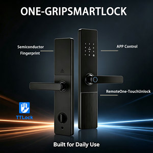กลอนประตูอัจฉริยะ Glomarket TTLock Ble พร้อมระบบสแกนลายนิ้วมือ รหัสผ่าน บัตร และกุญแจ สำหรับอพาร์ทเม้นท์ สำนักงาน ประตูไม้ - Product Image 1
