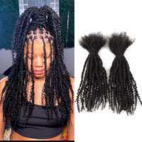 10" 0.4cm Harga Pabrik Dread Locs 100% Rambut Asli Buatan Tangan Penuh Locs Alami Rambut Fummi Locs Inter Locs Ekstensi