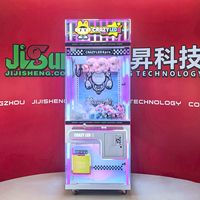 Machine de jeu d'arcade personnalisable, machine à griffes pour jouets, design lapin mignon, corps transparent, éclairage LED pour salle d'arcade