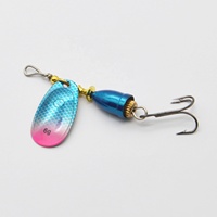 NOUVEAU OEM Leurre de pêche artificiel en cuivre, cuivre et laiton, type cuillère rigide, avec lame rotative, 3-18g, pour truites en eau douce