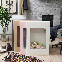 Boîte cadeau pliable en carton - Dossiers avec fenêtre en PVC et doublure en éponge &amp;   Logo personnalisé - Matériaux recyclés
