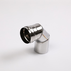Tuyau en T pour poêle à granulés de 80 mm, 90 ° /45 °   Tuyau de ventilation de cheminée en acier inoxydable à paroi simple pour <span class=keywords><strong>coude</strong></span> - Product Image 1