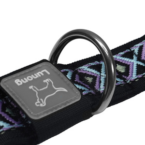 Collier tactique pour chien en nylon réglable avec boucle en métal, anneau en D et doublure en maille respirante, personnalisable pour les promenades en extérieur - Product Image 4