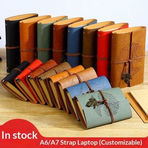 A6 A7 Vintage Wishing Tree Gift <b>Notebook</b> Portable Creative Kraft Paper Loose-Leaf <b>Blank</b> Lined Journal - Product Image 2