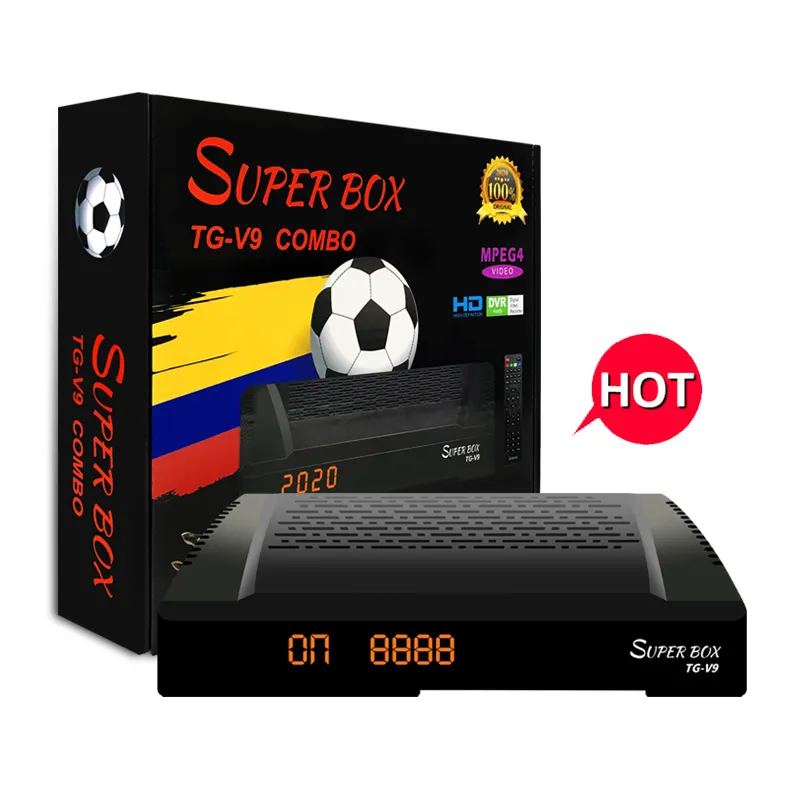 SUPER BOX TG-V9 nouveau récepteur inférieur dvb c compteur de niveau de signal azam décodeur H.264 DVB T2 S2 décodeur combiné Support AC + DC Pow