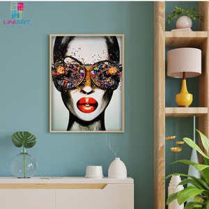 UNIART-Peinture sur toile <span class=keywords><strong>pour</strong></span> femme, art <span class=keywords><strong>mural</strong></span>, <span class=keywords><strong>image</strong></span> de rue, décoration de salon, <span class=keywords><strong>cadre</strong></span> en aluminium - Product Image 6