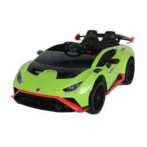 2023 yeni lansmanı orijinal yetkili Lamborghini 12V çift mekanizmalı Motor Bluetooth uzaktan kumanda çocuklar için elektrikli araba araba sürmek