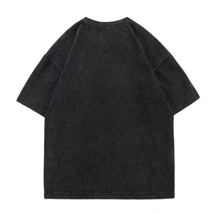 เสื้อยืดแขนสั้นทรงหลวมคอตตอนฟอกบริสุทธิ์230กรัมรุ่นย้อนยุคว่างเปล่า - Product Image 4