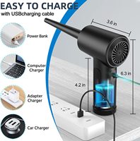 Mini souffleur d'air électrique sans fil 51000 tr/min, outil de nettoyage portable sans fil pour voiture, PC, clavier d'ordinateur