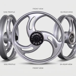 Cerchi in Lega per Moto ad Alta Resistenza, 19 Pollici Anteriore e 18 Pollici Posteriore, per <span class=keywords><strong>Royal</strong></span> <span class=keywords><strong>Enfield</strong></span> Bullet 350 <span class=keywords><strong>500</strong></span> - Product Image 4