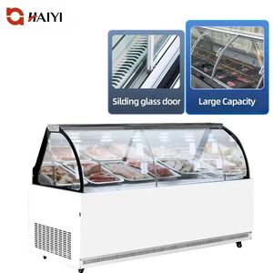 Réfrigérateur d'Exposition Commercial pour <span class=keywords><strong>Viande</strong></span> Fraîche avec Refroidissement par Air, Vitrine Réfrigérée pour Supermarché, <span class=keywords><strong>Boucherie</strong></span>, Charcuterie - Product Image 1