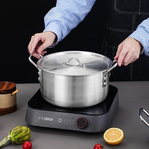 5 uds 7 Uds juegos de utensilios de cocina de olla de <span class=keywords><strong>aluminio</strong></span> cazuelas gruesas pesadas 14-26CM venta al por mayor grandes utensilios de cocina sopa ollas juego de sartenes - Product Image 5