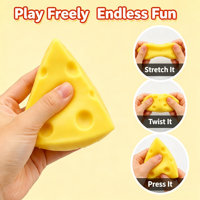 Tendance : Jouet Squishy en forme de fromage fait main, à rebond lent, avec rembourrage en blocs de construction, sensation de poids lourd, balle à presser, pour la vente en gros