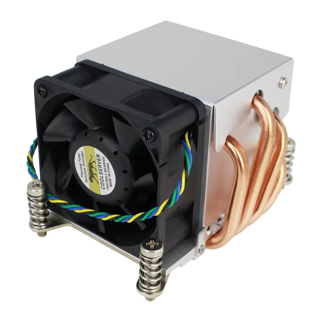High Performance 2U Square 4 Pipe LGA1700 Cooler CPU Radiator LGA1700 R63 150W Air Cooling Fan