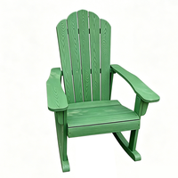 Chaise à bascule de jardin durable et confortable pour pique-nique en plein air, chaise à bascule en plastique Adirondack