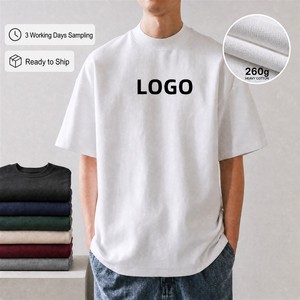 T-shirt unisexe en coton 100% de haute qualité, impression DTF personnalisée, coupe ample, impression de logo, t-shirts vierges pour hommes - Product Image 1