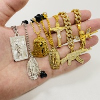 Personnalisé San Judas Chapeau Pin Métal Perle Chaîne Cap Clip Badge Clip Cap Pin Chapeau Avec Chaîne Croix Émail Pin pour Chapeaux