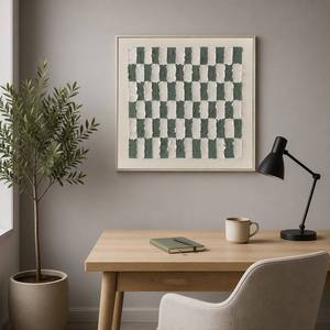 Arte Murale 3D Minimalista con Texture, Dipinto a Olio Geometrico su Tela, Opera d'Arte Astratta per Decorazione Casa, Ufficio, Hotel - Product Image 4