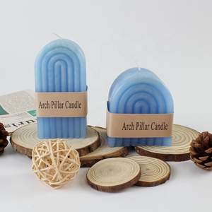 Décoration de mariage et de scène de luxe avec pilier parfumé à la cire de soja bougies en forme de bâton arqué - Product Image 3