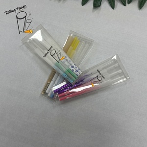 Papel de cigarrillos pre-enrollado marrón de 109 mm, inventario al por mayor, logotipo personalizado, papel de fumar de colores. - Product Image 3